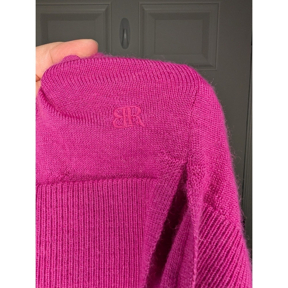 Banana Republic Pink Women's Size Small V-Neck Long Sleeve Merino Wool Sweater - Picture 7 of 7